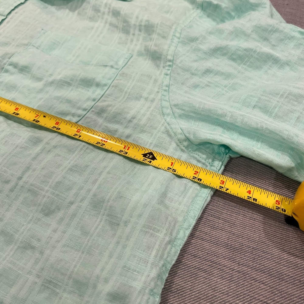 Caribbean Green Casual Button Down Shirt Lightweight Size 2XBIG - Picture 4 of 5